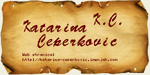 Katarina Čeperković vizit kartica